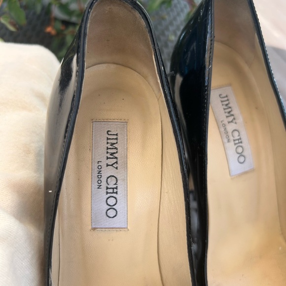 Jimmy Choo Cosmic 120 mm Black Patent Leather Heels Size 37 - Picture 8 of 12
